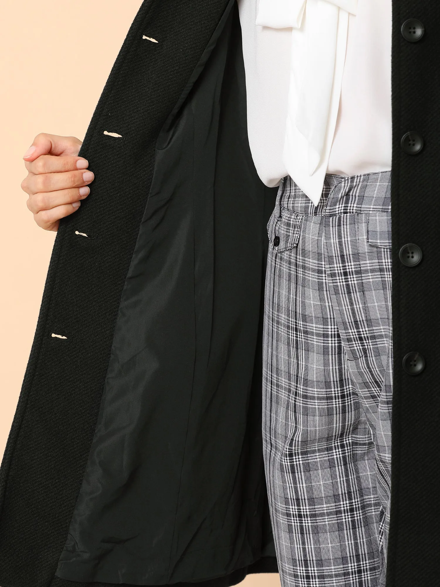 Peter Pan Collar Single Breasted Overcoat Winter Pea Coat