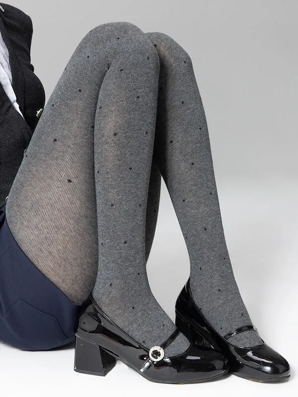 Polka dot autumn tights