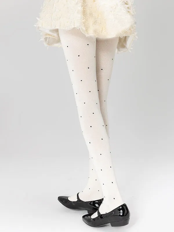 Polka dot autumn tights