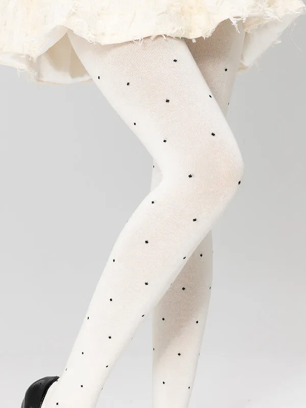 Polka dot autumn tights