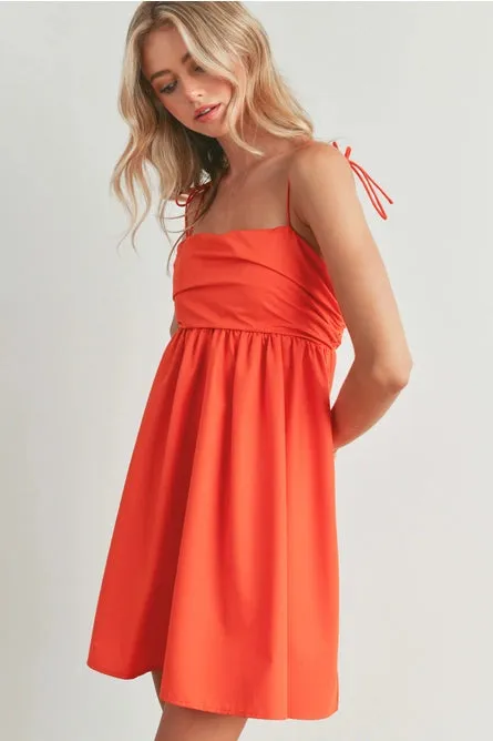 Poplin Shirring Mini