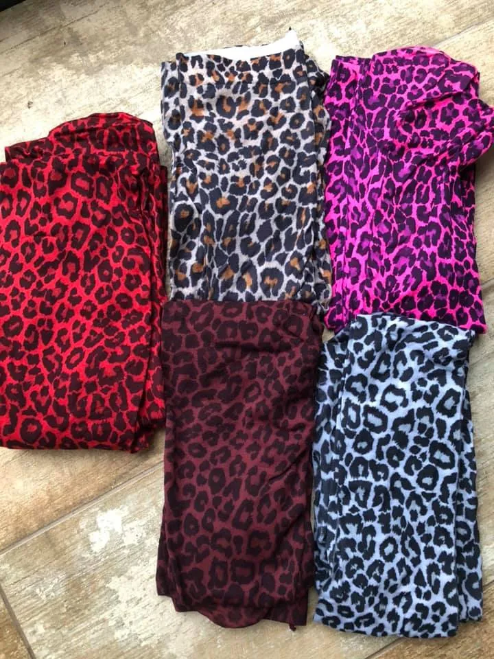 Premium Silky Coloured Opaque 70 Denier Tights Leopard Print Collection
