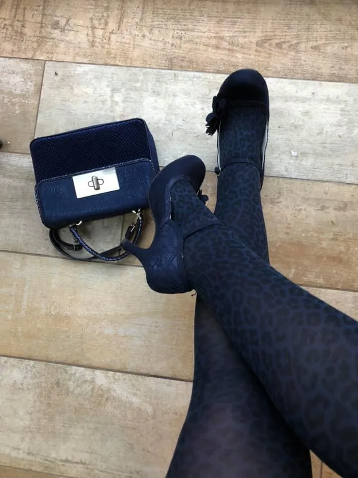 Premium Silky Coloured Opaque 70 Denier Tights Leopard Print Collection