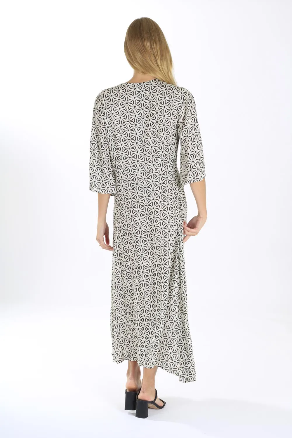 PROSPECT PLEATED DRESS IN FLEECY MATERIAL
