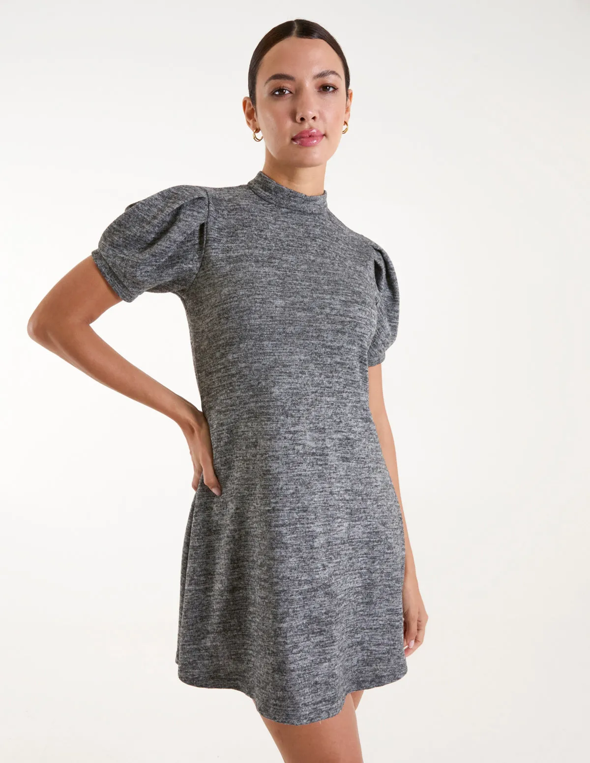 Puff Sleeve Smock Dress