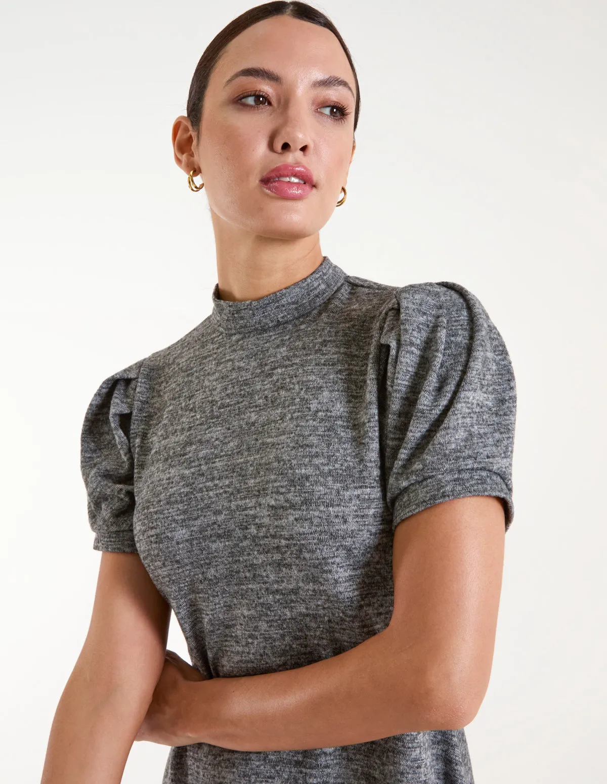 Puff Sleeve Smock Dress