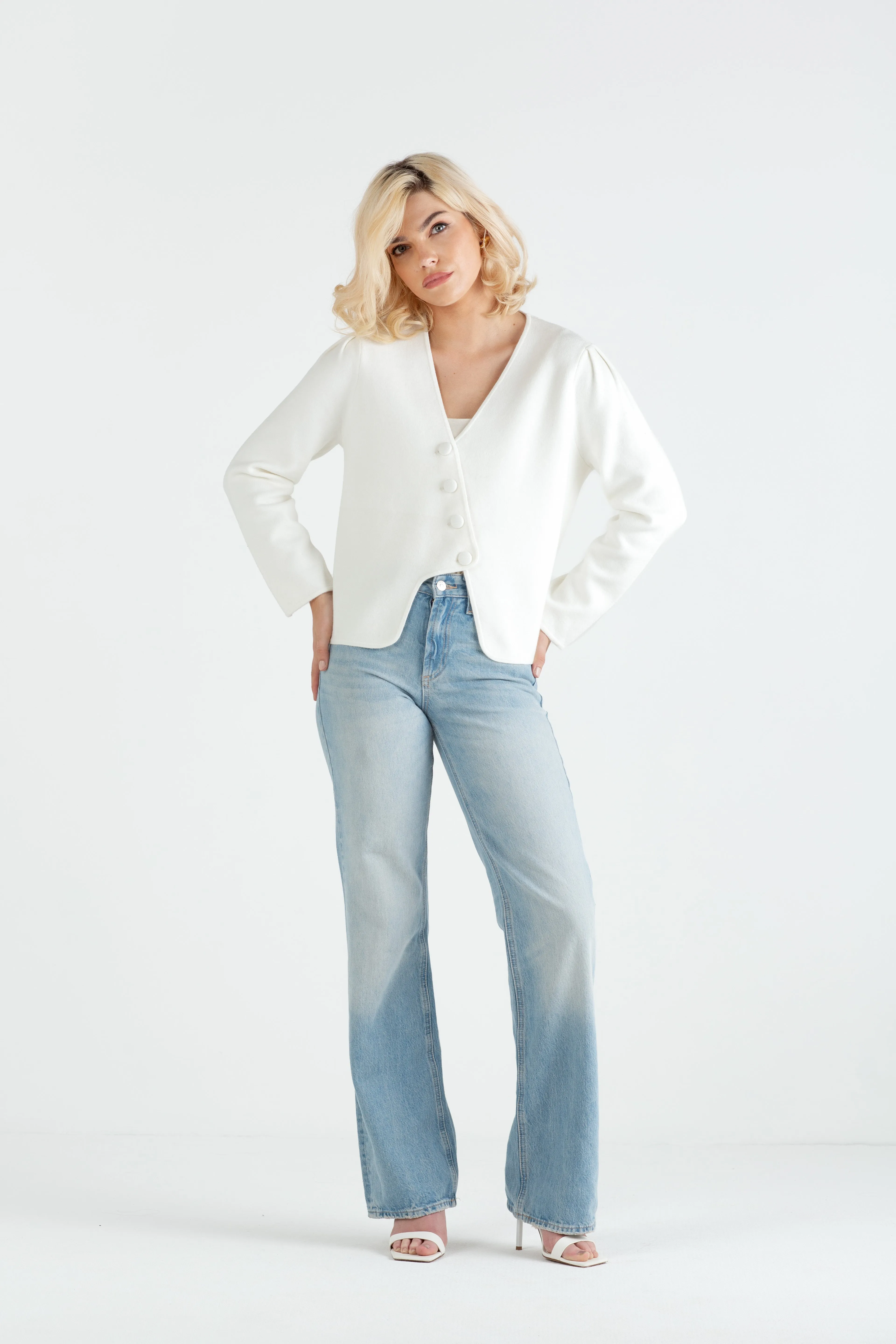 "The Clara" - Wave Cardigan (Cream)