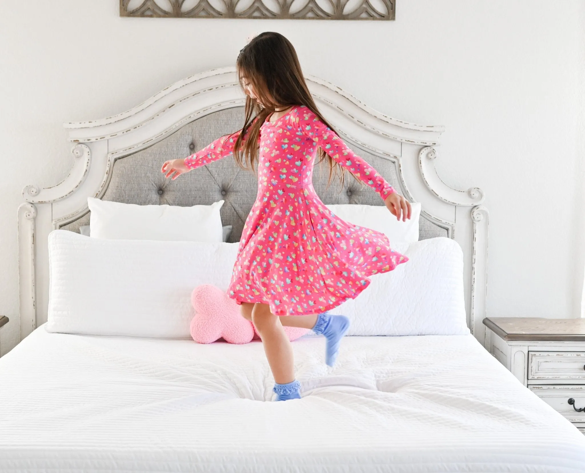 Rainbow Love Long Sleeve Twirl Dress