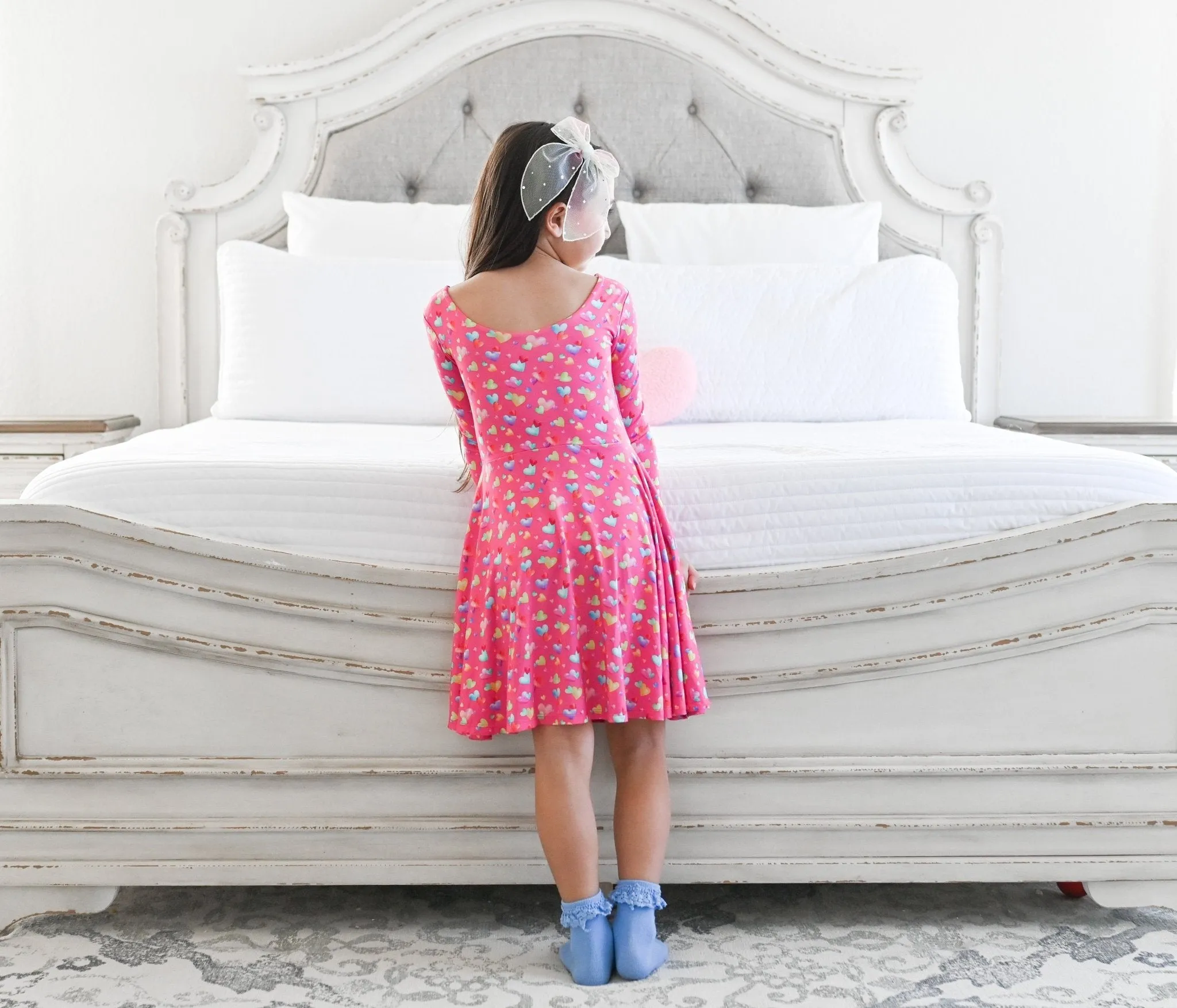 Rainbow Love Long Sleeve Twirl Dress