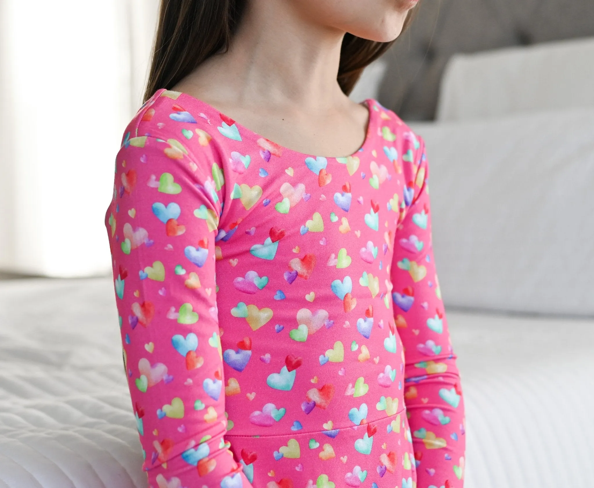 Rainbow Love Long Sleeve Twirl Dress