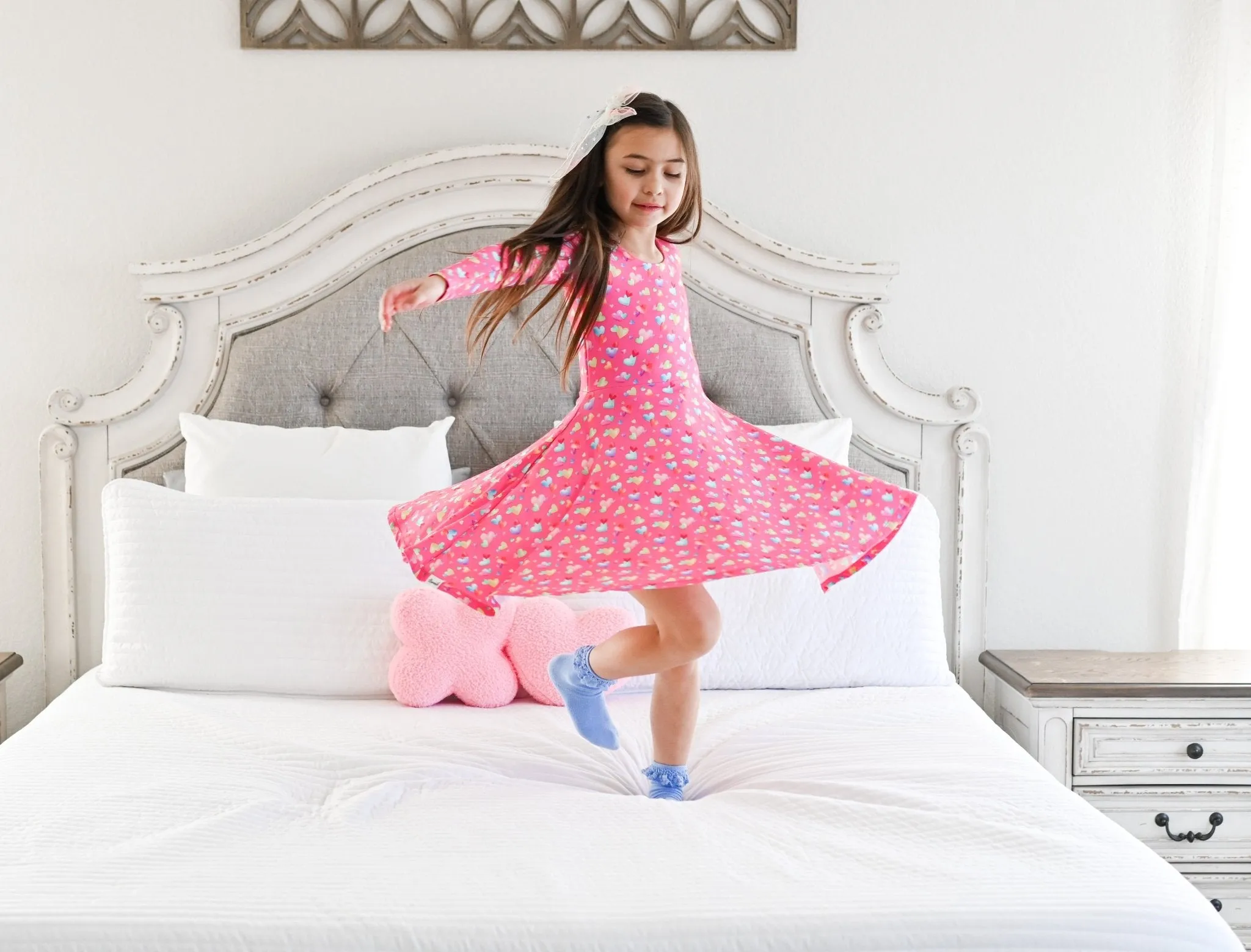 Rainbow Love Long Sleeve Twirl Dress