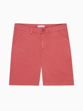 Red Bocusi Boy Chino Shorts