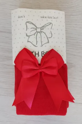 Red bow tights