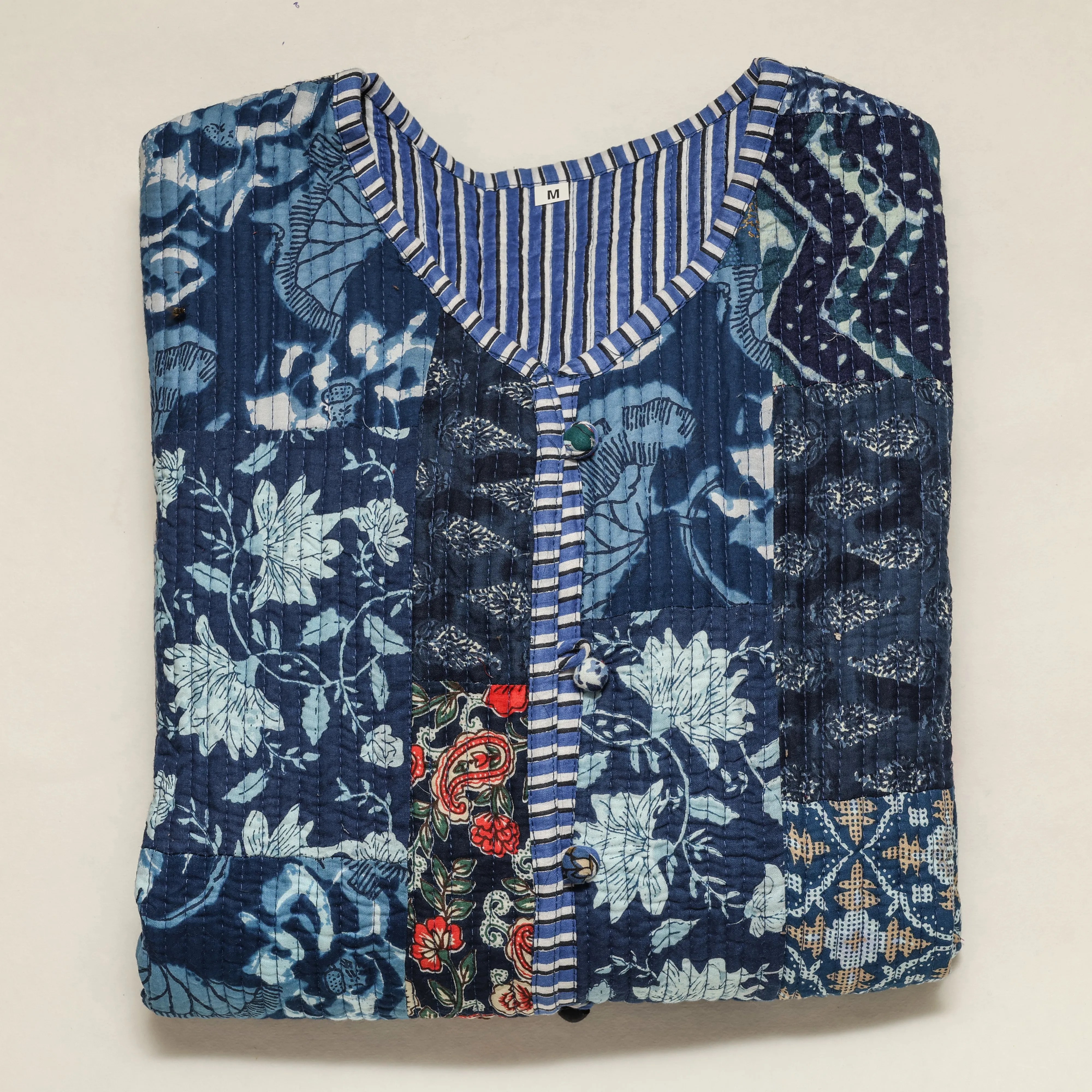 Reversible Quilted Jacket - Blue