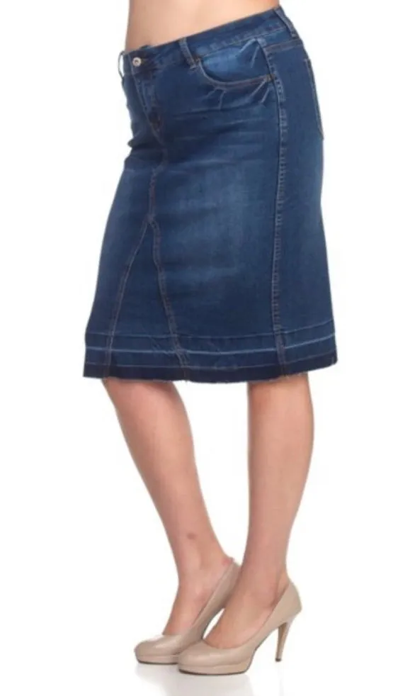 Sammie Denim Skirt- Dark vintage