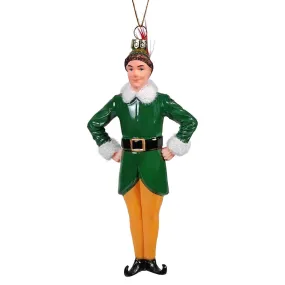 Santa's Helper Glass Ornament