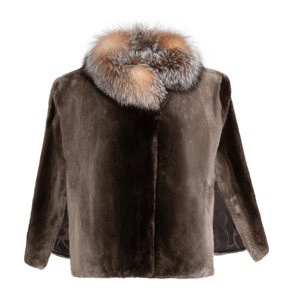 SARA Short sheared beaver cape