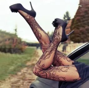 Sexy Thin Fishnet Tights Black Mesh Pantyhose