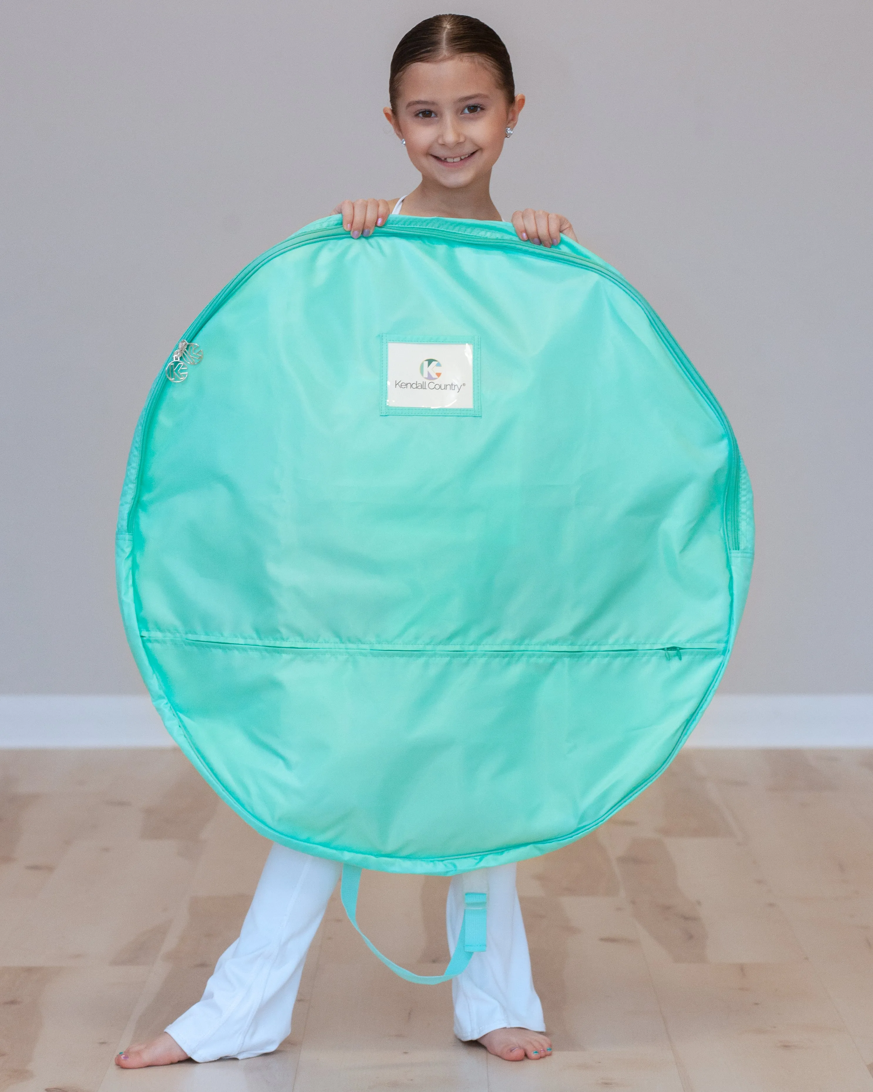 Small Pancake Tutu Garment Bag with pockets - Seafoam Green, 30"