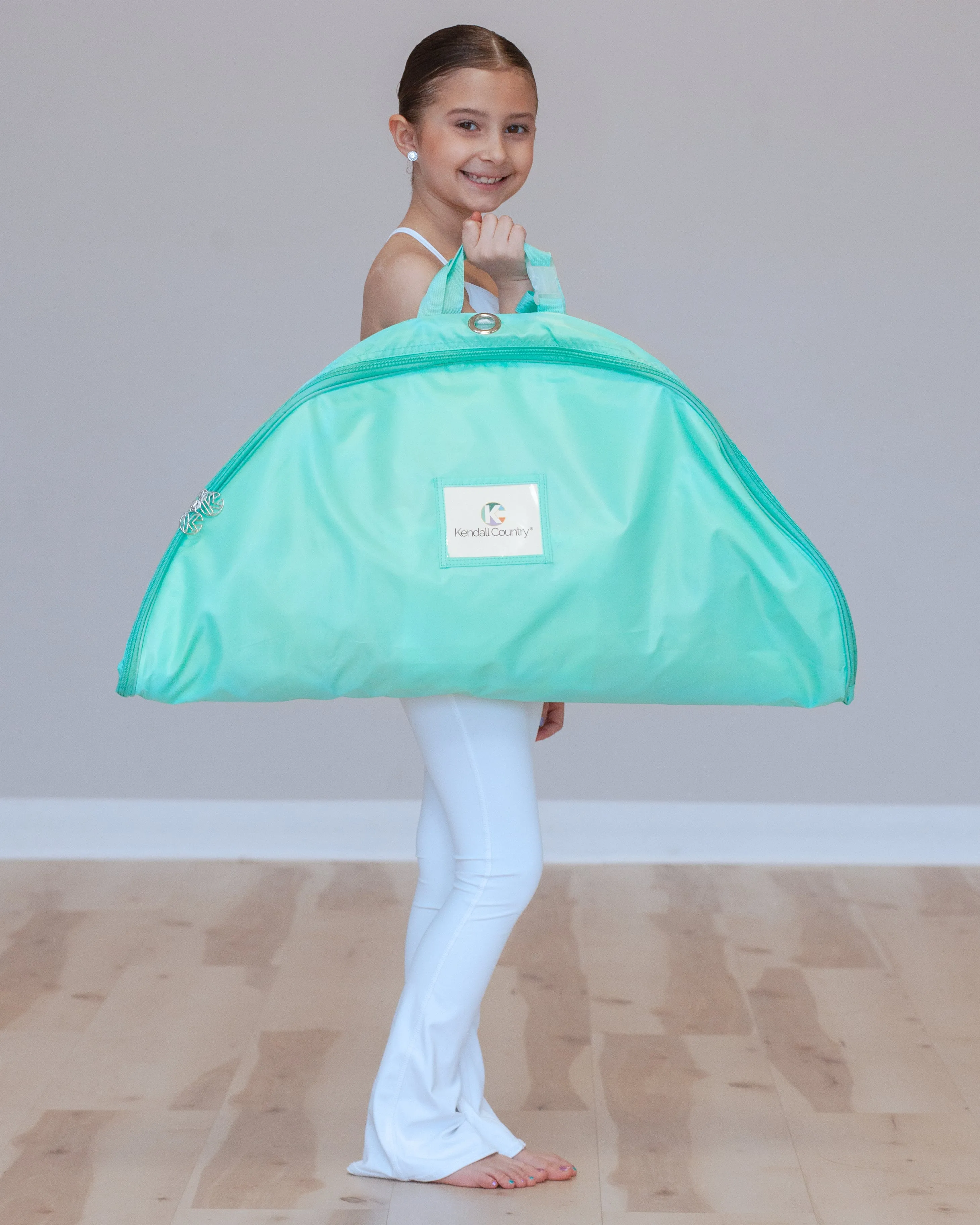 Small Pancake Tutu Garment Bag with pockets - Seafoam Green, 30"