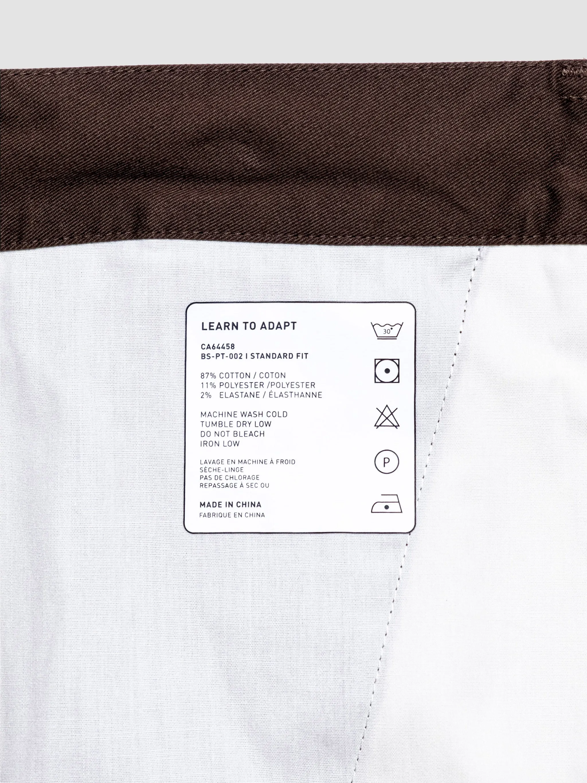 Standard Fit Chino Pant Demitasse