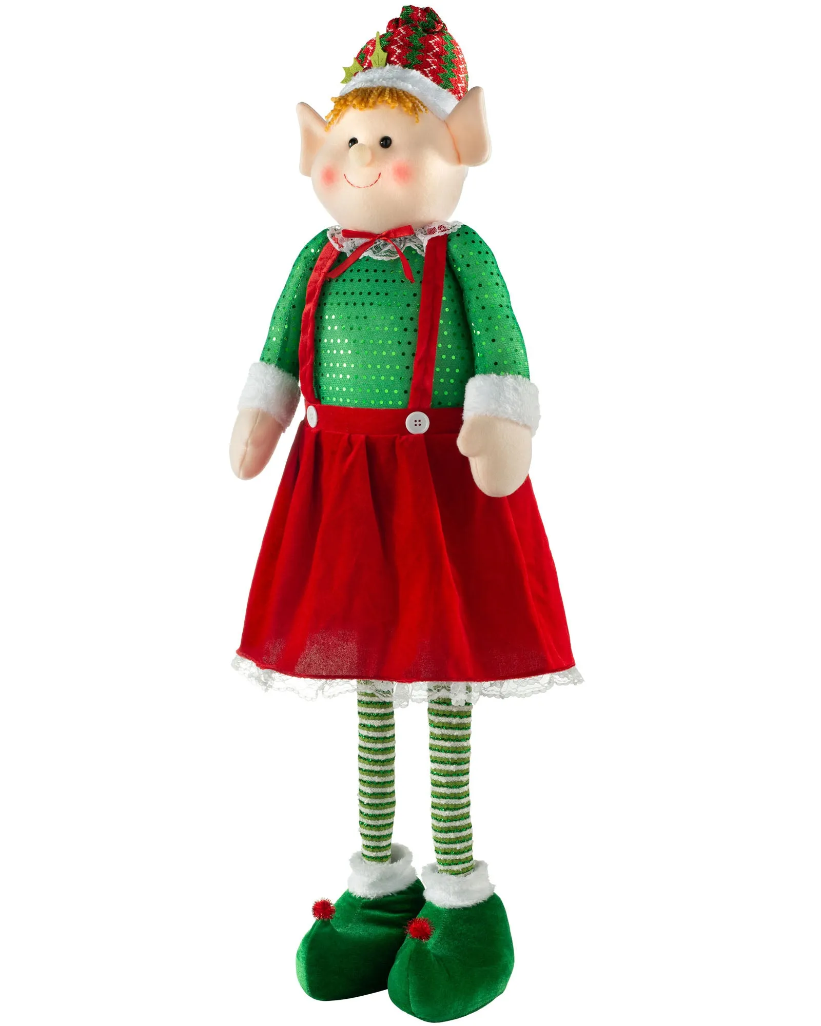 Standing Elf Figurine with Extendable Legs, 60-109 cm
