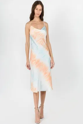 Sunset Lover Dress- Peach/Blue