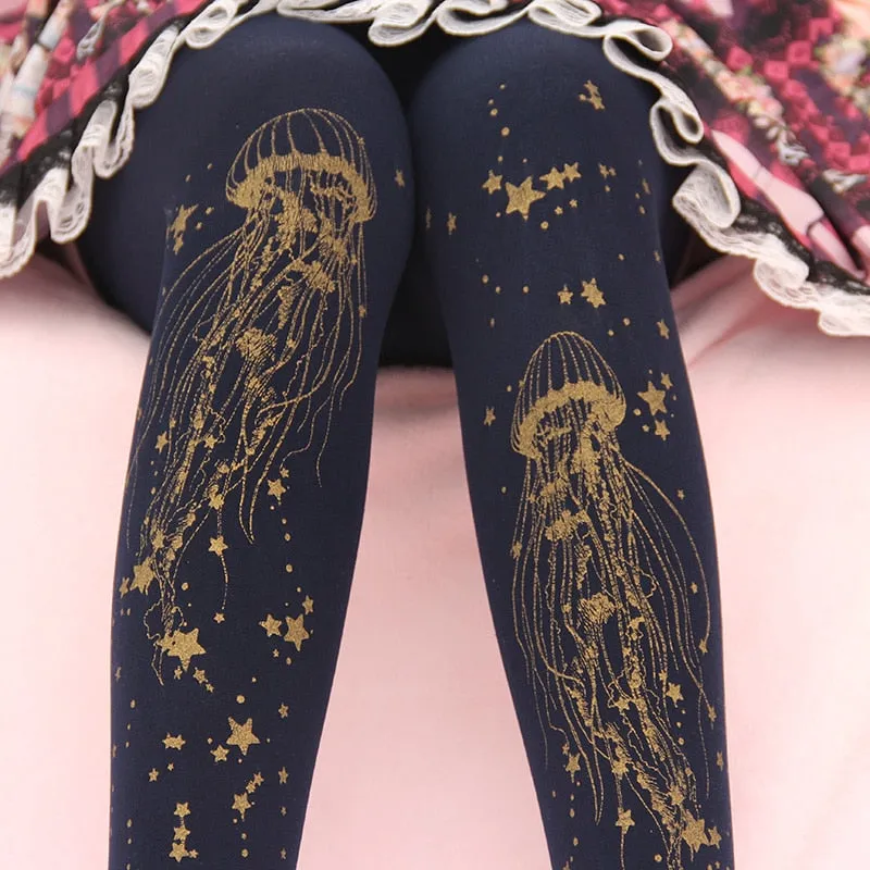 Sweet Jellyfish Printed Tights