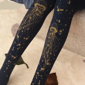 Sweet Jellyfish Printed Tights