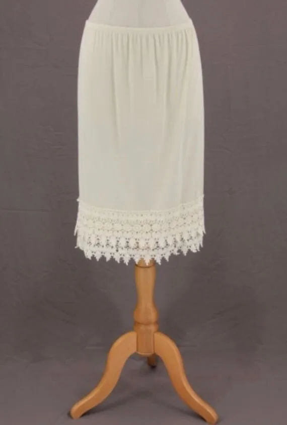 Taylor Slip Extender with decorative trim- Natural