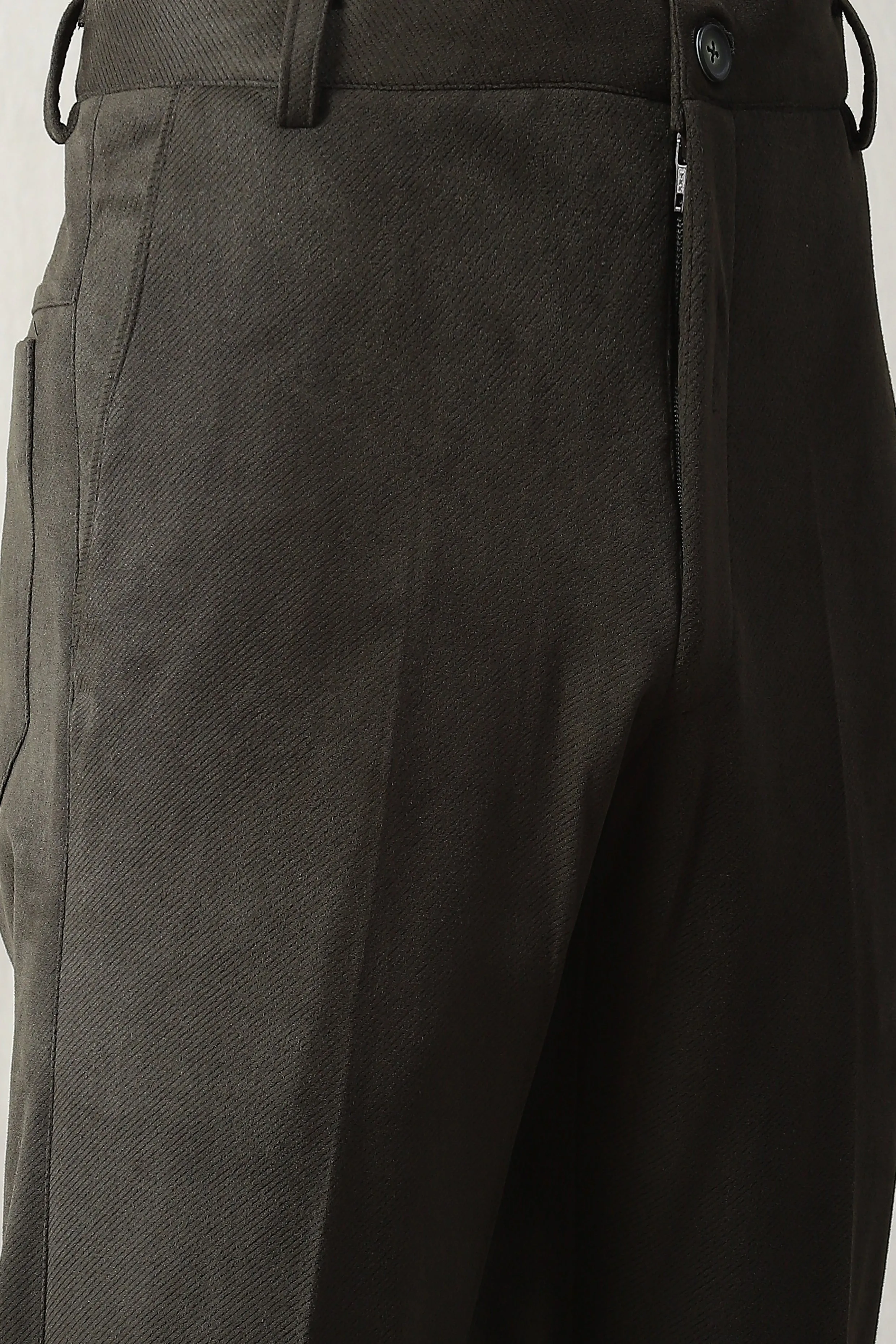 This dark olive green corduroy velvet co-ord set