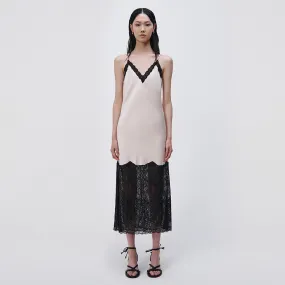 Trish Patchwork Lace Midi Slip Dress