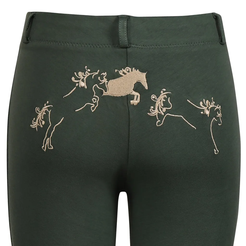 TuffRider Children's Whimsical Horse Embroidered Pull-On Jodhpurs