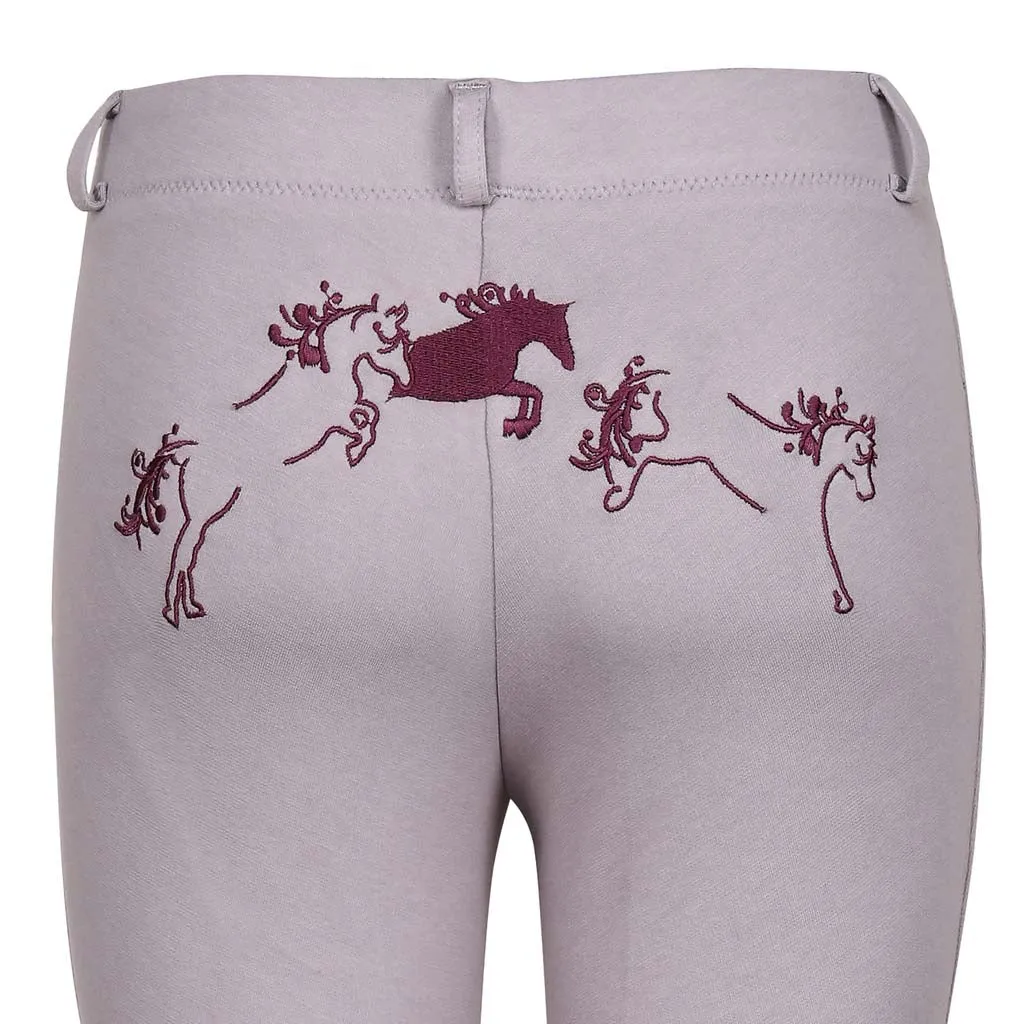 TuffRider Children's Whimsical Horse Embroidered Pull-On Jodhpurs