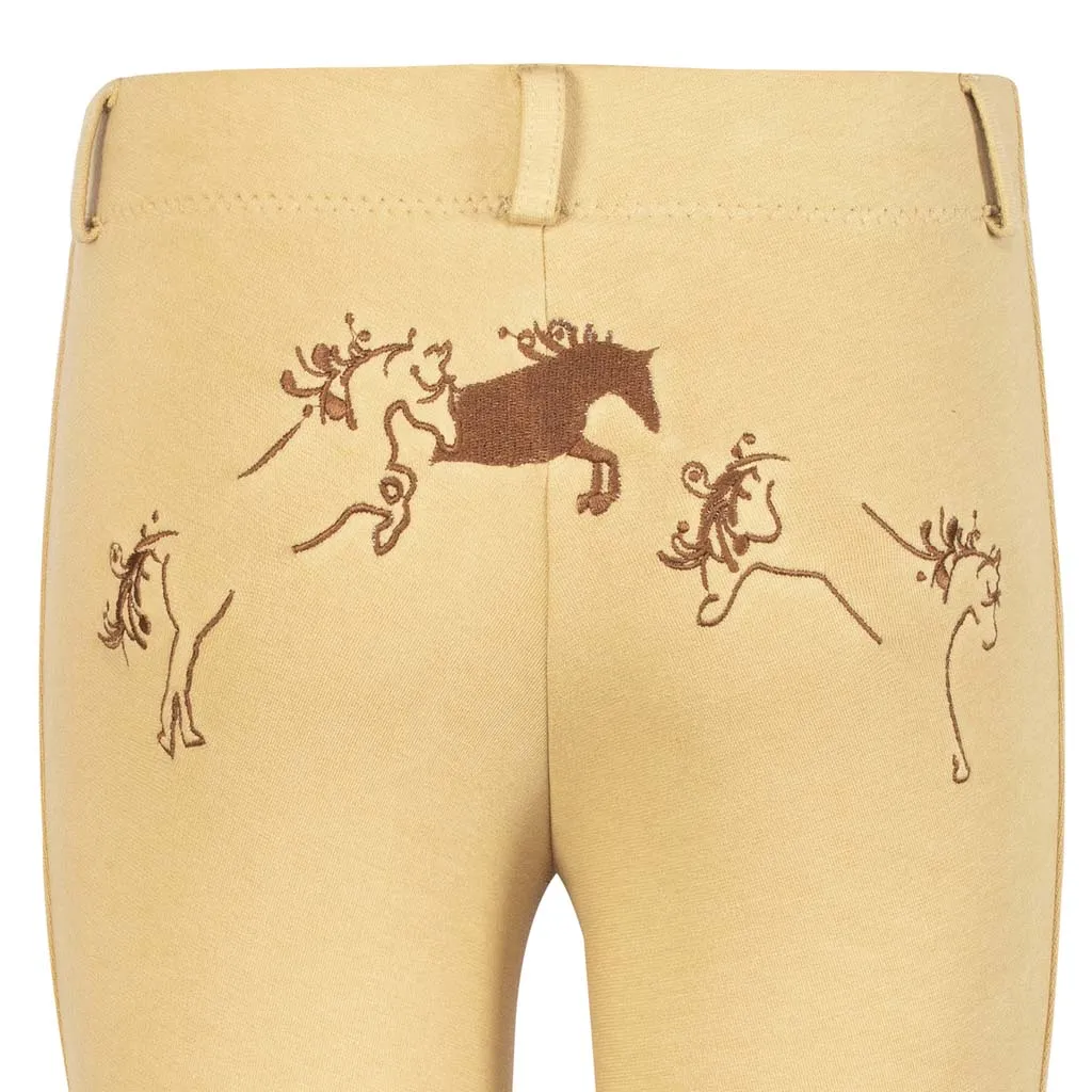 TuffRider Children's Whimsical Horse Embroidered Pull-On Jodhpurs
