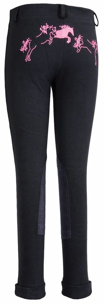 TuffRider Children's Whimsical Horse Embroidered Pull-On Jodhpurs