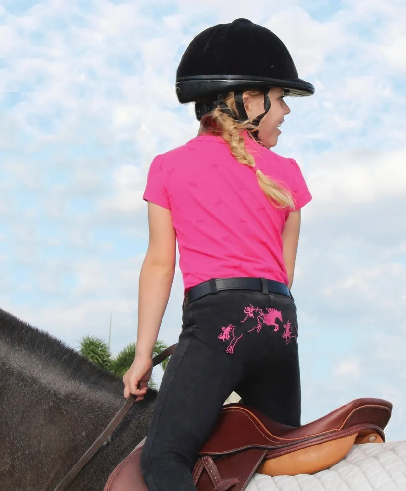 TuffRider Children's Whimsical Horse Embroidered Pull-On Jodhpurs