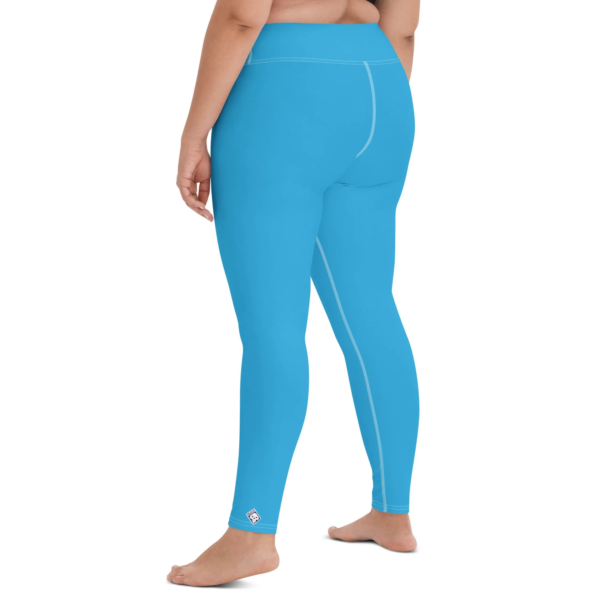 Urban Chic: Women's Solid Color Yoga Pants Leggings - Cyan