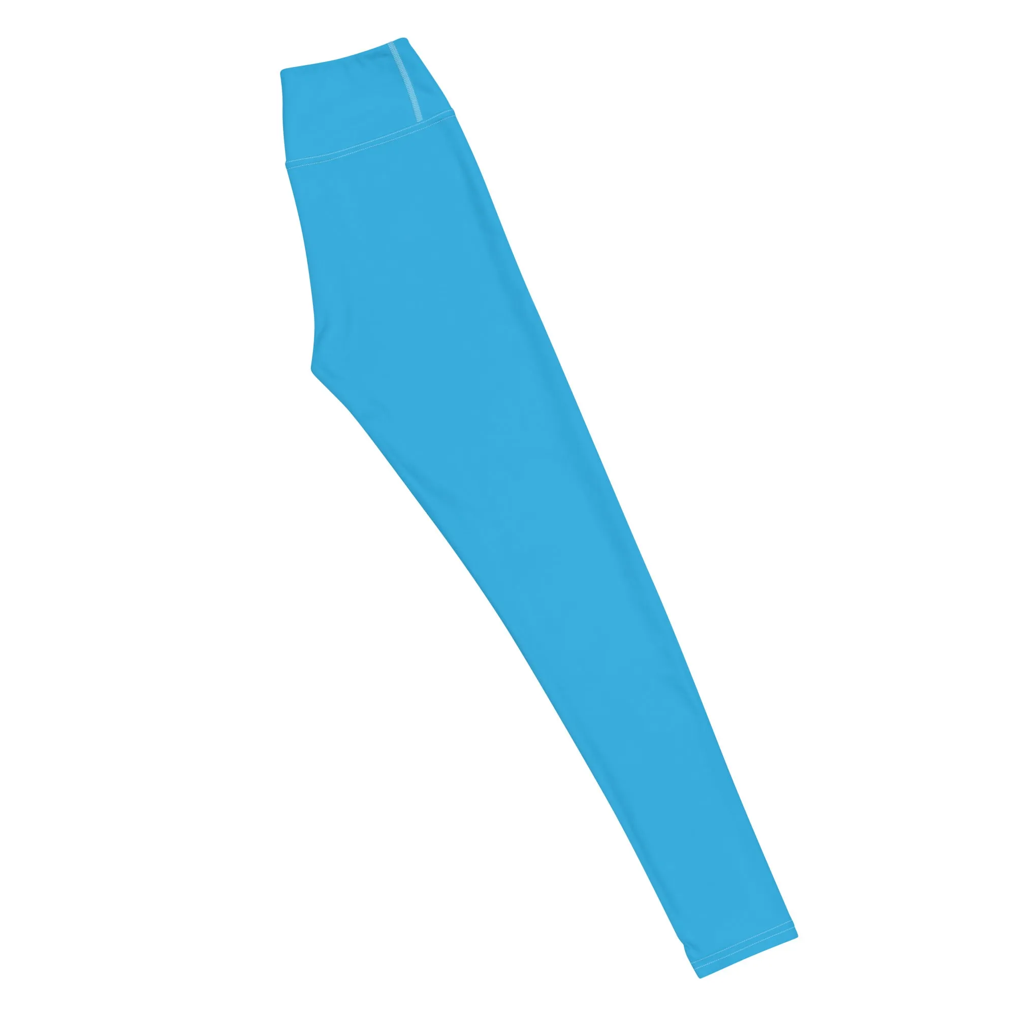 Urban Chic: Women's Solid Color Yoga Pants Leggings - Cyan