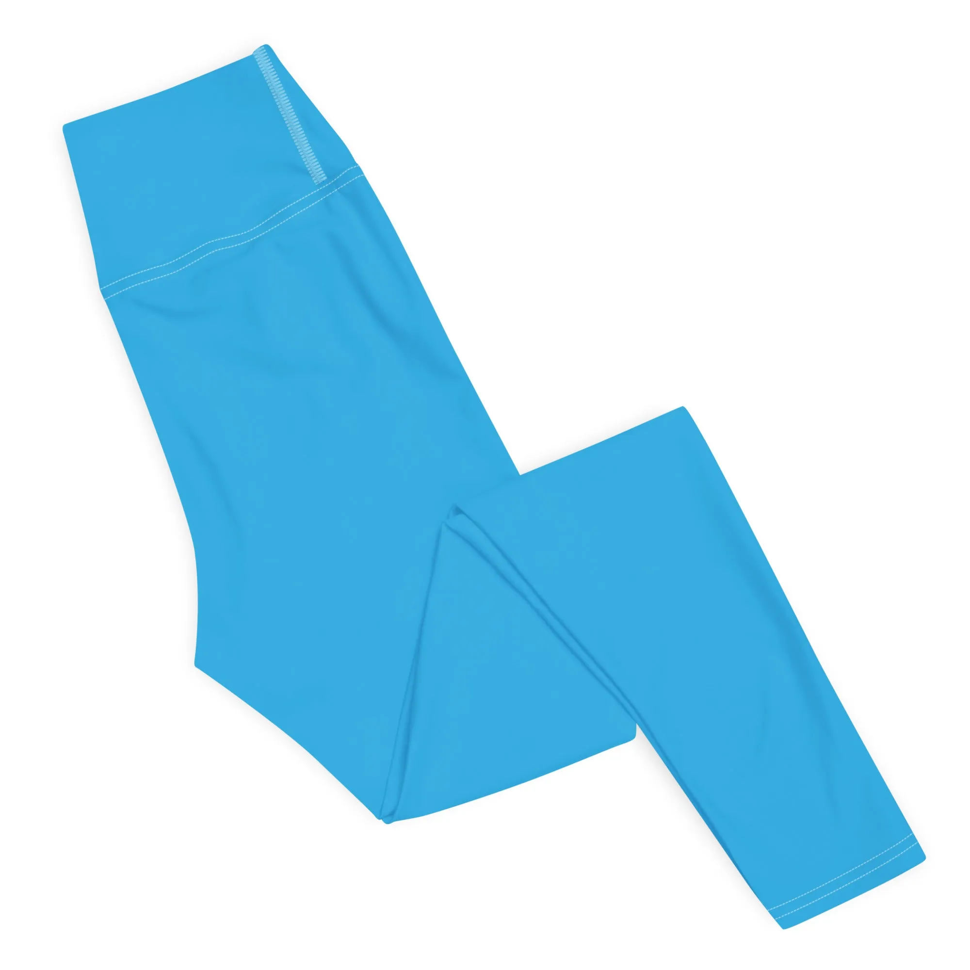 Urban Chic: Women's Solid Color Yoga Pants Leggings - Cyan