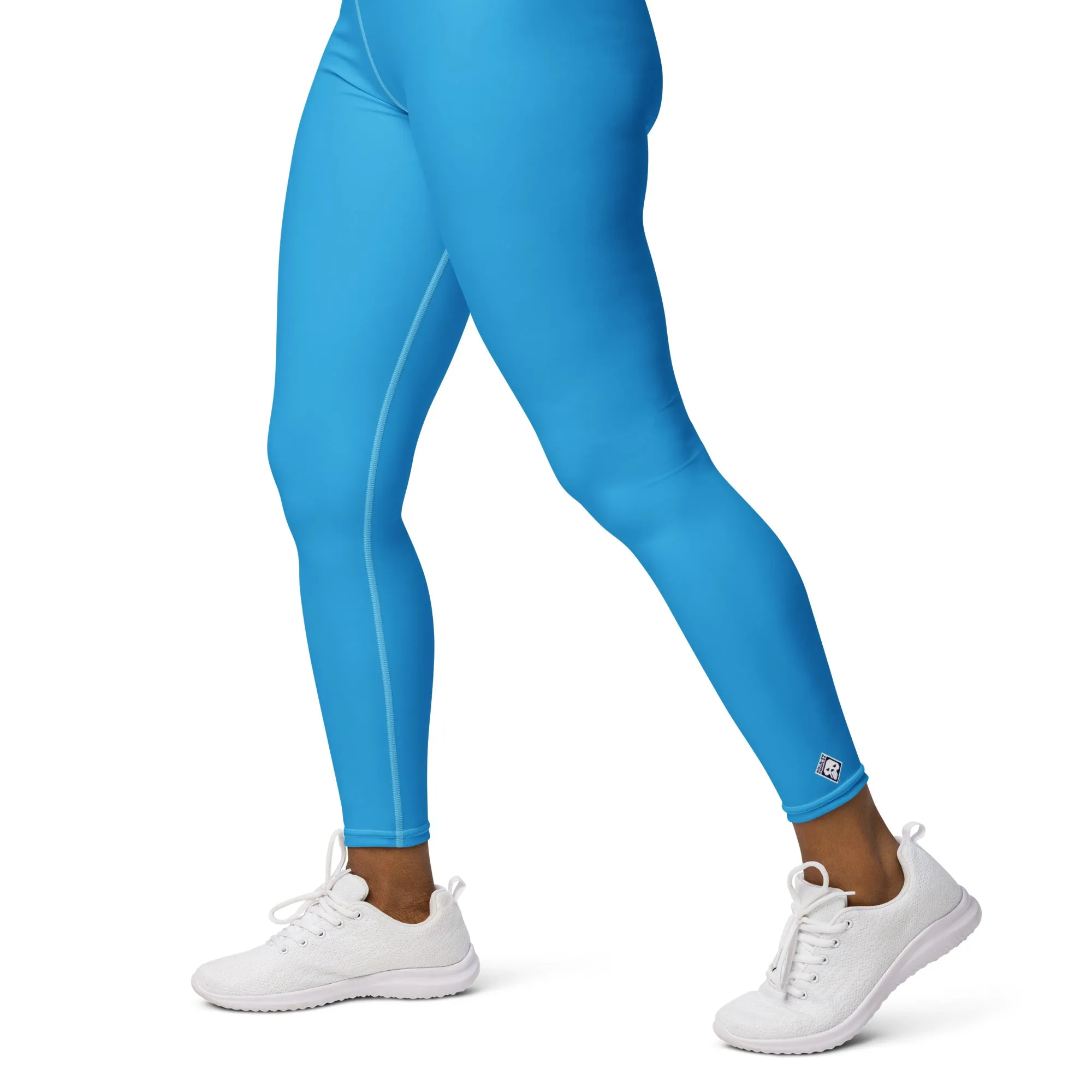 Urban Chic: Women's Solid Color Yoga Pants Leggings - Cyan