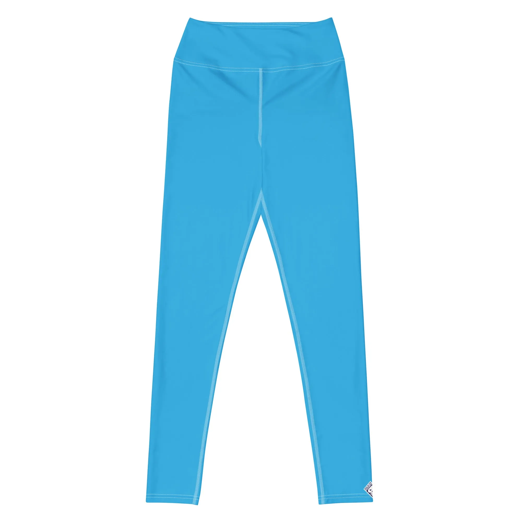 Urban Chic: Women's Solid Color Yoga Pants Leggings - Cyan