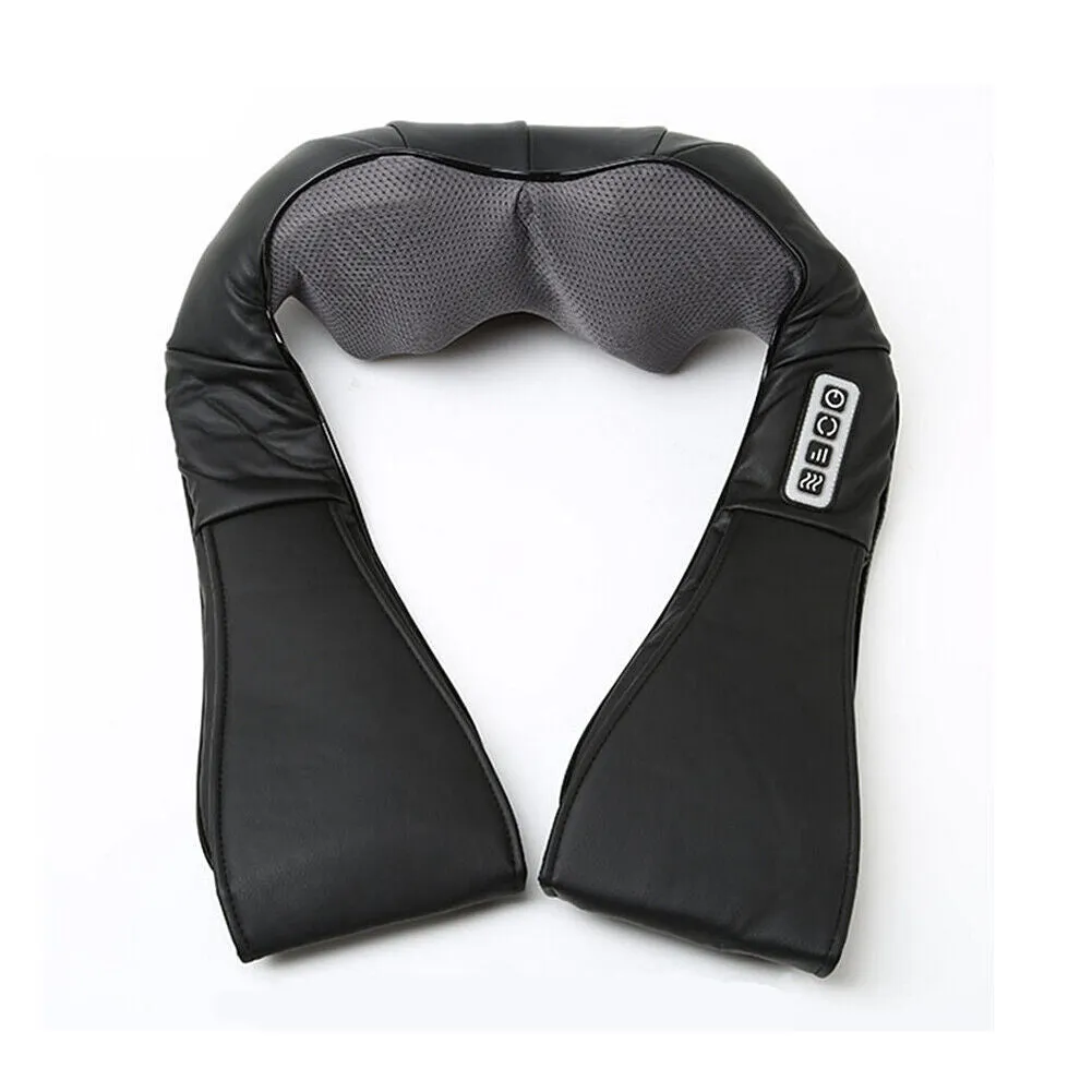 US Shiatsu Neck & Back Massager w Heat Deep Kneading Massage Shoulder Waist Body