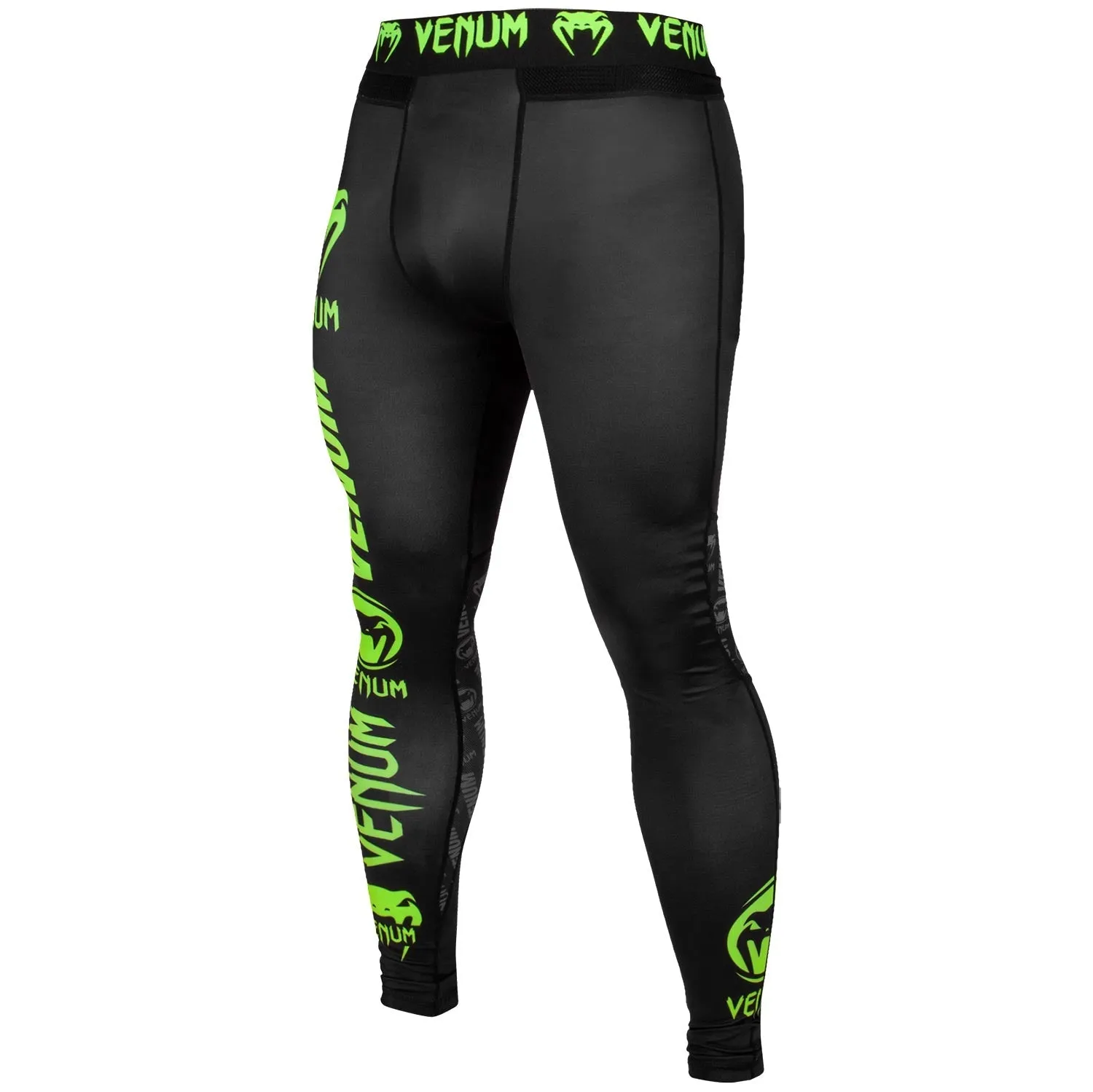 Venum Logos Tights - Black/Neo Yellow