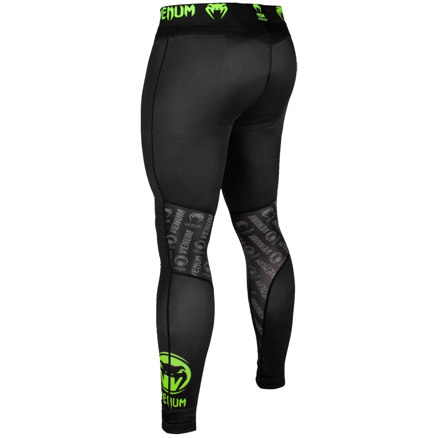 Venum Logos Tights - Black/Neo Yellow