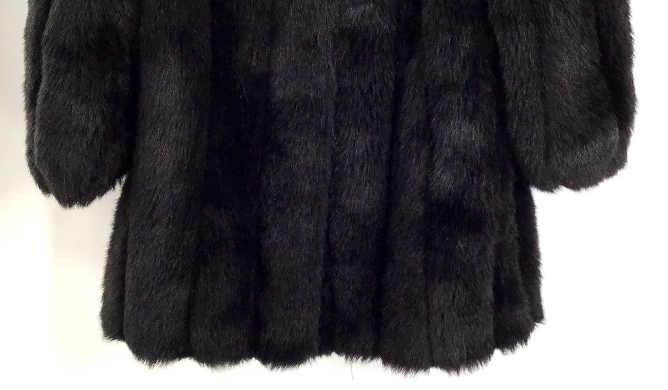 Vintage American Signature Women's Black Overcoat
