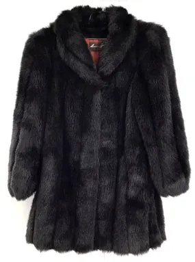 Vintage American Signature Women's Black Overcoat