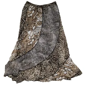 VINTAGE ANIMAL PRINT MAXI SKIRT SIZE SMALL