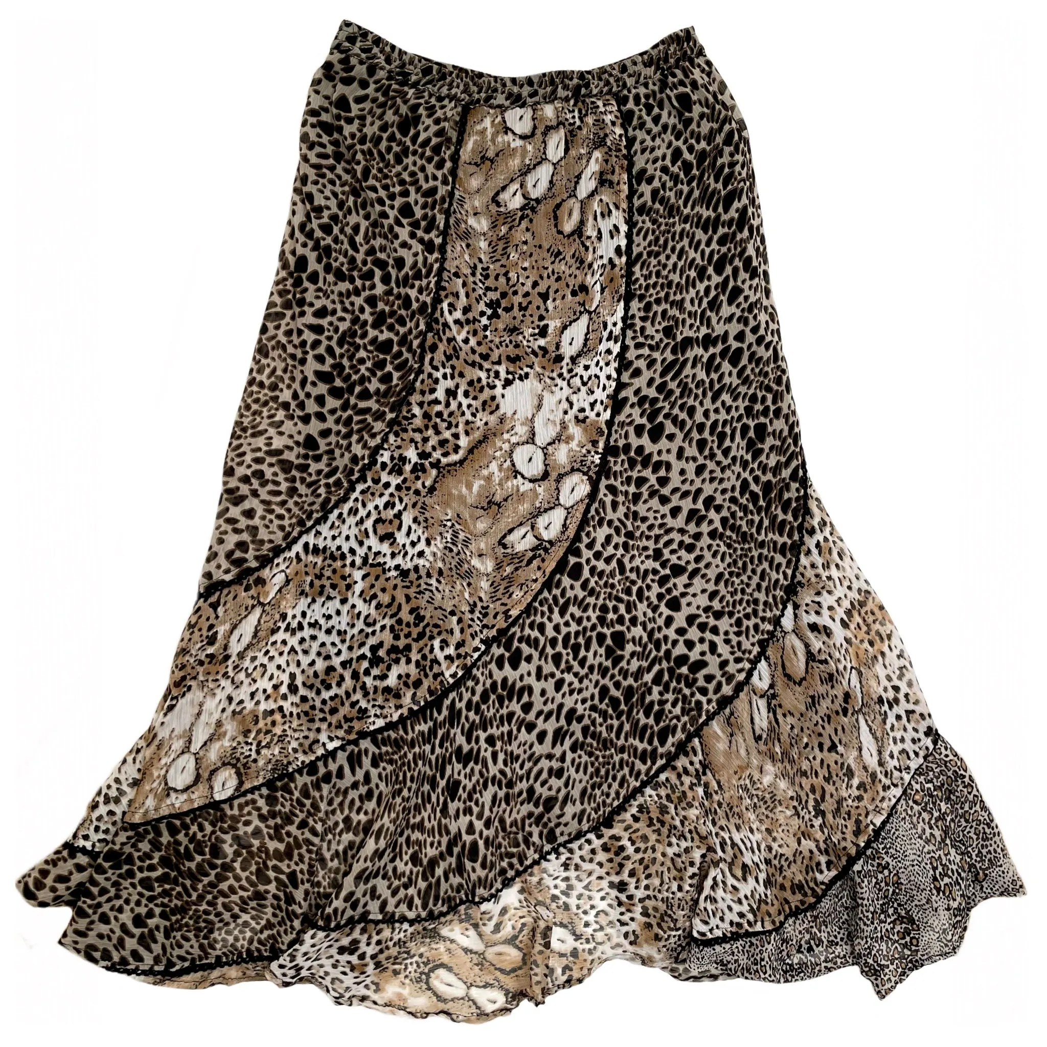 VINTAGE ANIMAL PRINT MAXI SKIRT SIZE SMALL
