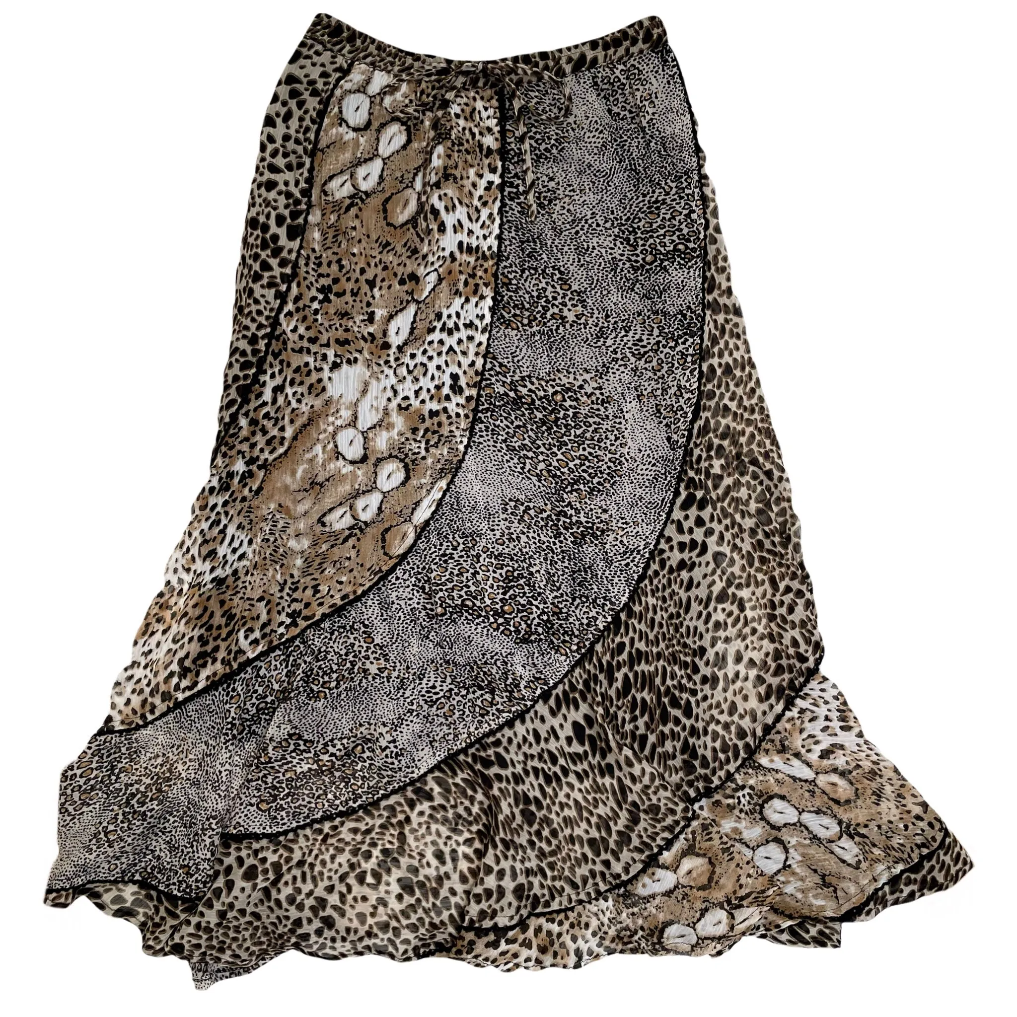VINTAGE ANIMAL PRINT MAXI SKIRT SIZE SMALL
